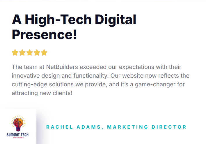 Innovative web design by NetBuilders agency
