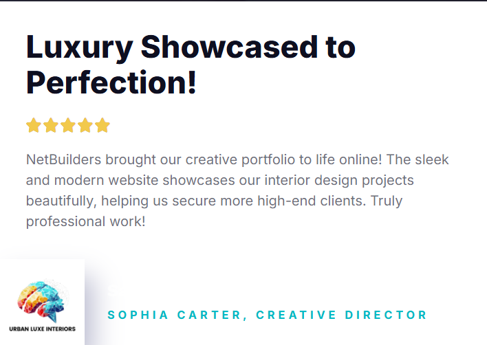 NetBuilders website design portfolio example
